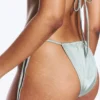 Bikini-Höschen mit brasilianischen Bindebändern – Staubiges Hellgrau Bikini-Höschen mit brasilianischen Bindebändern – Staubiges Hellgrau