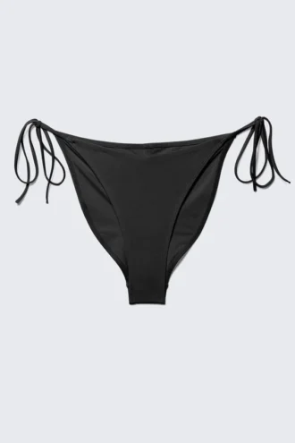 Bikini-Höschen mit Trägern – Schwarz