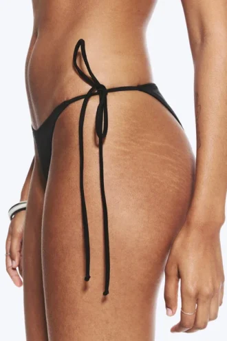 Bikini-Höschen mit Trägern – Schwarz