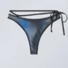 Bikini-Höschen mit Trägern und Print – Speed Blue Bikini-Höschen mit Trägern und Print – Speed Blue