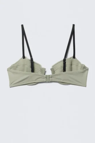 Bikini-Oberteil mit Bügeln und Polsterung – Hellkhaki