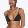 Bikini-Oberteil mit Rüschen – Schwarz Bikini-Oberteil mit Rüschen – Schwarz