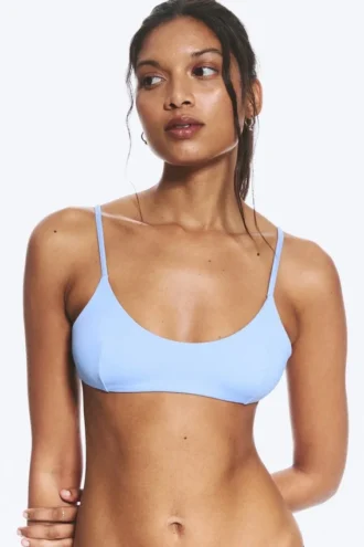 Bikini-Oberteil mit Trägern – Hellblau