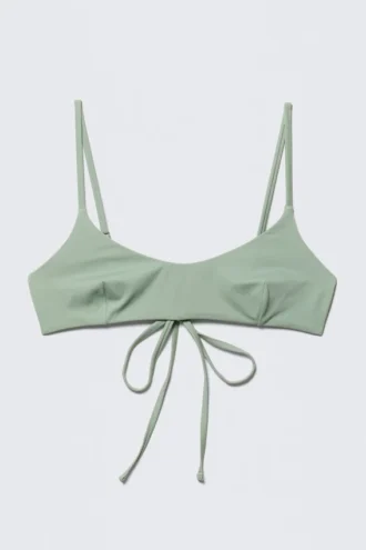 Bikini-Oberteil mit Trägern – Hellgrün