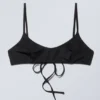 Bikini-Oberteil mit Trägern – Schwarz Bikini-Oberteil mit Trägern – Schwarz