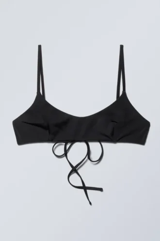 Bikini-Oberteil mit Trägern – Schwarz Bikini-Oberteil mit Trägern – Schwarz