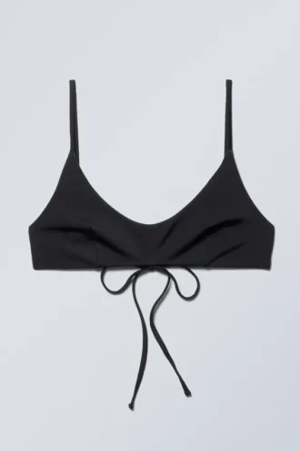 Bikini-Oberteil mit Trägern – Schwarz Bikini-Oberteil mit Trägern – Schwarz