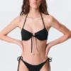 Bikini-Oberteil mit Trägern und Bügeln – Schwarz Bikini-Oberteil mit Trägern und Bügeln – Schwarz