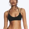 Bikini-Oberteil mit Trägern und Bindeband – Schwarz Bikini-Oberteil mit Trägern und Bindeband – Schwarz