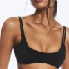 Bikini-Oberteil mit Trägern und Lagenlook – Schwarz Bikini-Oberteil mit Trägern und Lagenlook – Schwarz