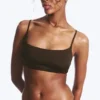Bikini-Oberteil mit U-Ausschnitt – Dunkelbraun Bikini-Oberteil mit U-Ausschnitt – Dunkelbraun
