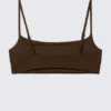 Bikini-Oberteil mit U-Ausschnitt – Dunkelbraun Bikini-Oberteil mit U-Ausschnitt – Dunkelbraun