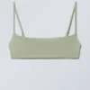 Bikini-Oberteil mit U-Ausschnitt – Hellkhaki-Grün Bikini-Oberteil mit U-Ausschnitt – Hellkhaki-Grün