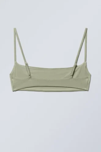Bikini-Oberteil mit U-Ausschnitt – Hellkhaki-Grün Bikini-Oberteil mit U-Ausschnitt – Hellkhaki-Grün