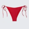 Bikini-Tanga-Höschen zum Binden – leuchtend rot Bikini-Tanga-Höschen zum Binden – leuchtend rot