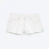 Bite Low Rise Mini-Jeansshorts – Dirty White – Weiß Bite Low Rise Mini-Jeansshorts – Dirty White – Weiß