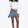 Bluse mit Ballonärmeln – Staubweiß Bluse mit Ballonärmeln – Staubweiß