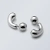 Bohnen-Ohrringe – Silber Bohnen-Ohrringe – Silber