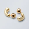 Bohnenohrringe – Gold Bohnenohrringe – Gold