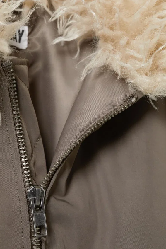 Bomberjacke mit Kunstfellkragen – Dark Mole Bomberjacke mit Kunstfellkragen – Dark Mole