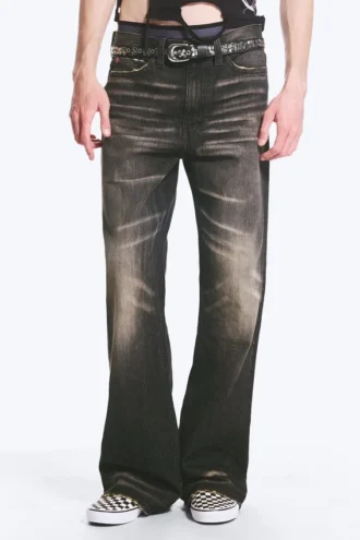 Boo Bootleg Low Rise Regular Bootcut Jeans – Vintage Black – Dark Black | Cheap Monday Gb
