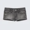 Booty Bei Low Rise Mini-Jeans-Shorts – Black Moon – Grau | Cheap Monday GB Booty Bei Low Rise Mini-Jeans-Shorts – Black Moon – Grau | Cheap Monday GB