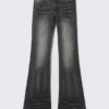 Booty Bei Low Rise Skinny Bootcut Jeans – Mabel Black – Schwarz | Cheap Monday Gb