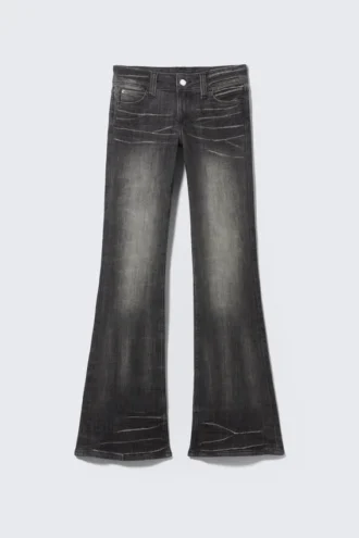 Booty Bei Low Rise Skinny Bootcut Jeans – Mabel Black – Schwarz | Cheap Monday Gb