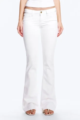 Booty Bei Low Rise Skinny Bootcut Jeans – Weiß | Cheap Monday Gb