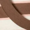 Boxy-Baumwoll-T-Shirt – Weiß/Braun/Pfirsich gestreift