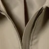 Boxy-Baumwolljacke mit Reißverschluss – Beige Boxy-Baumwolljacke mit Reißverschluss – Beige