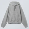 Boxy Heavyweight Kapuzenpullover – Grau meliert Boxy Heavyweight Kapuzenpullover – Grau meliert