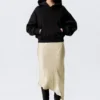 Boxy-Kapuzenpullover aus Baumwollfleece – Schwarz Boxy-Kapuzenpullover aus Baumwollfleece – Schwarz
