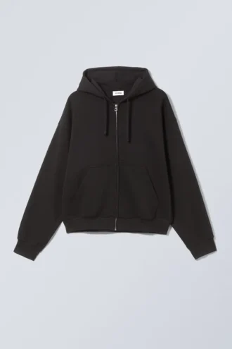 Boxy Kapuzenpullover mit Print – Asxll