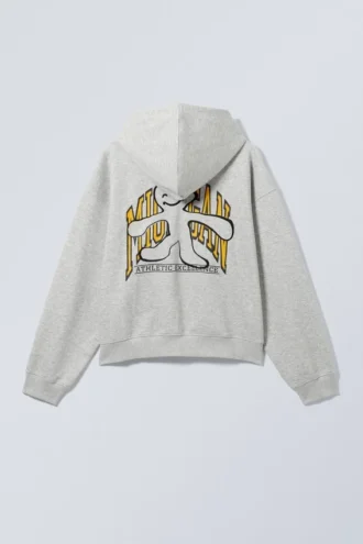 Boxy Kapuzenpullover mit Print – Athletic Excel Man