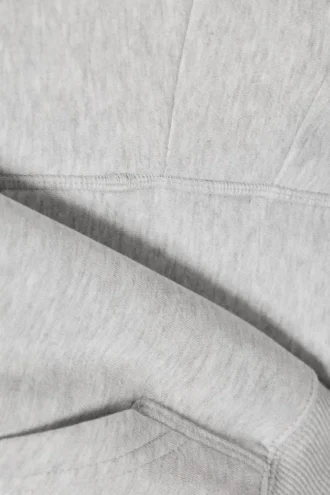 Boxy-Kapuzenpullover mit Raglanärmeln – Grau meliert