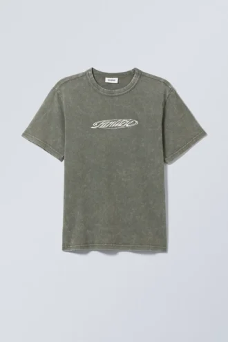Boxy Lightweight T-Shirt mit Print – Fantazie
