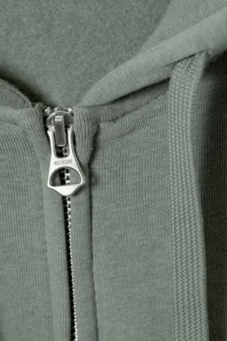 Boxy Midweight Zip Kapuzenpullover – Dusty Grey