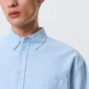 Boxy-Oxford-Hemd mit langen Ärmeln – Hellblau Boxy-Oxford-Hemd mit langen Ärmeln – Hellblau