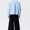 Boxy-Oxford-Hemd mit langen Ärmeln – Hellblau Boxy-Oxford-Hemd mit langen Ärmeln – Hellblau