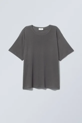 Boxy Relaxed T-Shirt – Dunkelgrau