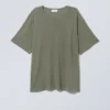 Boxy Relaxed T-Shirt – Dusty Khaki Boxy Relaxed T-Shirt – Dusty Khaki