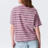Boxy-T-Shirt aus Baumwolle – gestreift in Rosa Boxy-T-Shirt aus Baumwolle – gestreift in Rosa