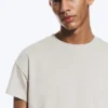 Boxy-T-Shirt aus Baumwolle mit Flügelärmeln – Hellstaubgrau Boxy-T-Shirt aus Baumwolle mit Flügelärmeln – Hellstaubgrau