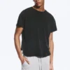Boxy-T-Shirt aus Baumwolle mit Flügelärmeln – in Schwarz Boxy-T-Shirt aus Baumwolle mit Flügelärmeln – in Schwarz
