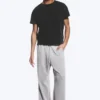 Boxy-T-Shirt aus Baumwolle mit Flügelärmeln – in Schwarz Boxy-T-Shirt aus Baumwolle mit Flügelärmeln – in Schwarz