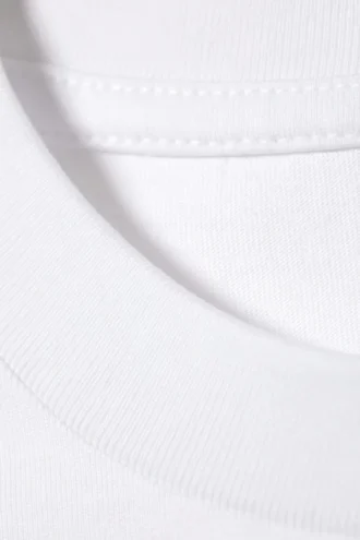 Boxy-T-Shirt aus Baumwolle mit Flügelärmeln – Weiß
