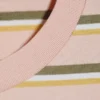 Boxy-T-Shirt aus Baumwolle – Rosa/Khaki-Streifen