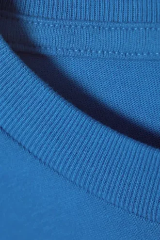 Boxy T-Shirt mit Print – Blau – Sadphant
