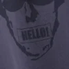 Boxy T-Shirt mit Print – Dunkelviolett – Hello Man Boxy T-Shirt mit Print – Dunkelviolett – Hello Man
